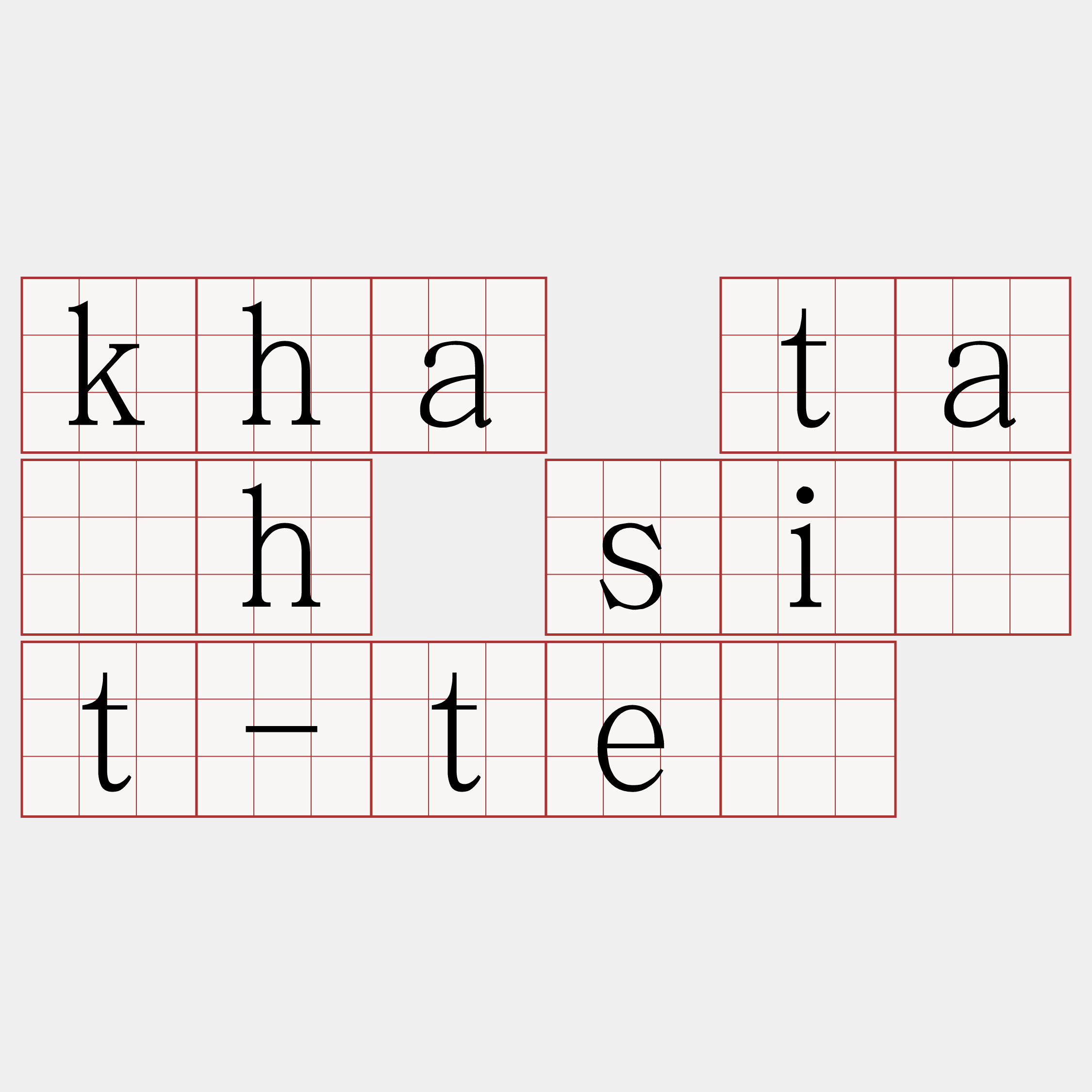 kha ta̍h si̍t-tē